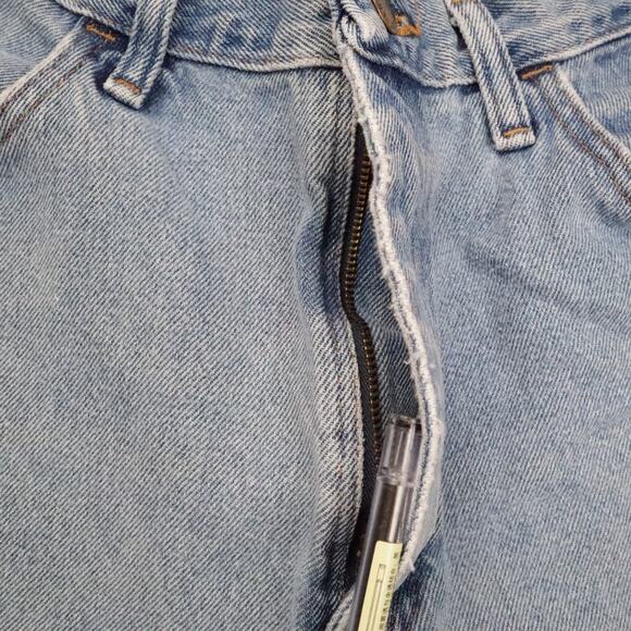 VTG 90s Rustler 34x8 Light Wash Blue Denim Jean Shorts Jorts - Picture 10 of 12